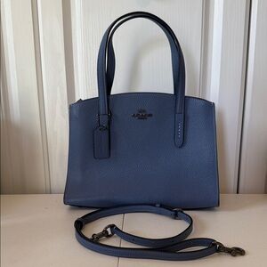 NEW - COACH CHARLIE PEBBLED LEATHER CROSSBODY HANDBAG PURSE